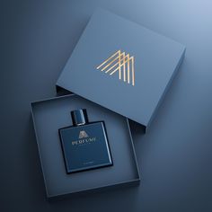 Navy luxury perfume bottle and box logo ... | Premium Psd #Freepik #psd #spray-mockup #spray-bottle #product-branding #cosmetic-bottle Sillage Perfume, Perfume Logo, Perfume Bottle Design, Perfume Box, Sample Box, Luxury Cosmetics, Bottle Box, Cosmetic Box