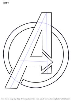 how to draw the avengers symbol step by step drawing instructions for kids and beginners