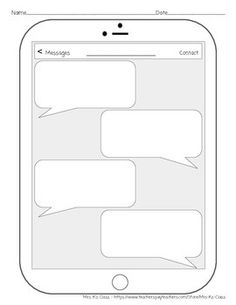 a cell phone with speech bubbles on the screen and an empty text bubble above it