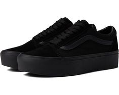 Old Skool Stackform, Black Vans Shoes, All Black Vans, Shoes Png, Black Tennis Shoes, Shoes For School, Skater Aesthetic, Goth Clothing, Black Vans