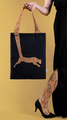 For the friend who insists that leopard print is a neutral, Etsy seller DesignVira created the perfect pairs-with-anything tote bag. Outfits For The Office, Creative Outfits, Designer Jackets For Men, Leopard Tote, General Knowledge Book, Long Dress Design, Designer Jackets