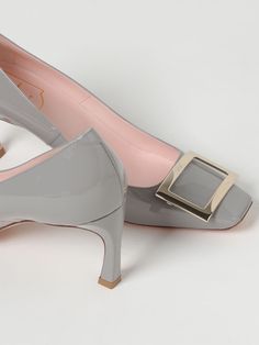 Pumps ROGER VIVIER Woman color Grey Vivier Shoes, Roger Vivier Shoes, Grey Pumps, Roger Vivier, Italian Fashion Designers, Dove Grey, Shoes Woman, Italian Fashion, Woman Colour