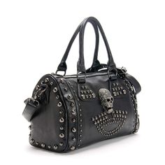 PRICES MAY VARY. HIGH QUALITY MATERIAL: This skull bag is made of soft synthetic washed leather with heavy duty zipper, studs, and skull hardware. Top handles style with removable and adjustable shoulder strap SKULL HANDBAG INNER STRUCTURE: There are 1 x large main compartment; 2 x slot pockets for phone and cards; 1 x backwall zipper pocket for money wallet; 1 x outer anti-thief back zipper pocket; Multi-Pockets and Large Capacity SUITABLE OCCASION: There is a hand strap and a detachable and ad Skull Handbags, Skull Tote Bag, Skull Bags, Style Punk, Steam Punk, Black Tote, Gothic Fashion, Black Cross Body Bag, Tote Purse