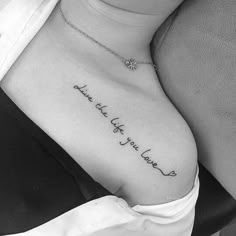 a woman's chest with the words, i love you to the moon and back