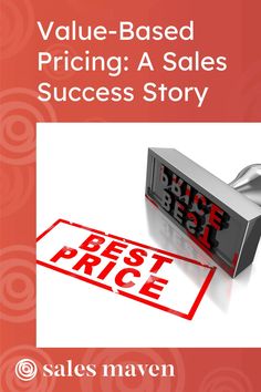 a book cover with the title value - based pricing a sales success story written in red