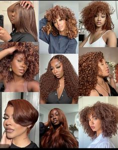 #hair #hairstyles #haircolor #brown Honey Blond On 4c Hair, Hair Color 6 Brown, Fall Brown Hair Color Black Women, Hair Color Ideas For Afro Hair, Natural Hair Fall Colors Black Women, Copper Hair Natural Black Women, Cinnamon Brown Sew In, Curly Hair Color Ideas Brown, Spice Brown Hair