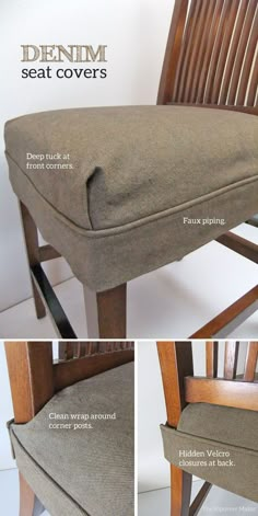 the seat covers on this chair are made from wood and have been upholstered