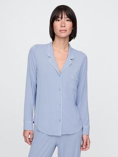 Saw this on Gap: Comfortable Soft Long Sleeve Top, Comfortable Long Sleeve Soft Top, Soft Long Sleeve Sleepwear For Relaxation, Relaxed Fit Soft Top For Relaxation, Comfy Long Sleeve Sleepwear For Relaxation, Comfy Long Sleeve Soft Tops, Soft Touch Tops For Spring Loungewear, Soft Texture Sleepwear For Fall Relaxation, Soft Texture Fall Sleepwear For Relaxation