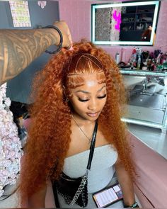 Curly Weave Styles, Weave Hair Color, Frontal Wig Install, Lace Wigs Styles, October Books, Teenage Hairstyles, Hair Tea, Frontal Wig Hairstyles, Wig Install