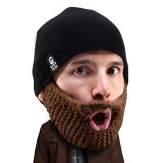 Gifts For Teenage Guys, Knitted Beard, New Beard Style, Yankee Swap Gift, Crochet Beard, Beard Beanie, Brown Beard, Fake Beards, Stubble Beard