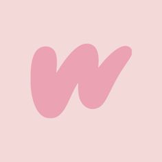 the letter w is made up of pink and black letters on a light pink background