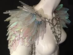 Wing Armor, Mirrored Acrylic, Fantasy Dress, Fantasy Jewelry, Fantasy Fashion, Character Outfits, Jump Rings