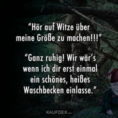 an image of a gnome in the woods with a caption that reads,'hor aut witze uber meine gross zu machen?