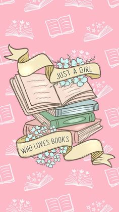 some books are stacked on top of each other with ribbons and flowers in the middle