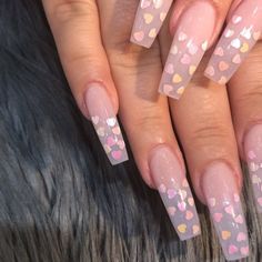 Encapsulated Nails, Heart Nail Designs, Short Nail Designs, Heart Nails, Pretty Acrylic Nails, My Nails