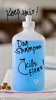 a bottle of shampoo with writing on it