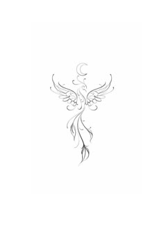 heart tattoo Feminine Tattoos Sternum, Dreamcatcher With Angel Wings Tattoo, Fine Line Aphrodite Tattoo, Spiritual Gemini Tattoo, Phoenix Tattoo Aesthetic, Small Fenix Tattoo, Vertical Tattoo Design Simple, French Tattoo Ideas Illustration, Spiritual Tattoo Designs For Women