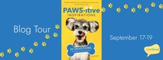 a banner for paws - hives inspirations with a dog on it