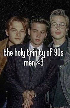 Johnny Depp And Brad Pitt, Leonardo Dicaprio Johnny Depp, Johnny Depp Leonardo Dicaprio, 90s Actors, Leonardo Dicaprio 90s, Jack Dawson, Young Leonardo Dicaprio, 90s Men, The Holy Trinity