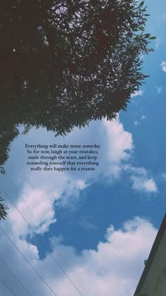 the sky is blue and white with some clouds in it as well as an image of a clock tower