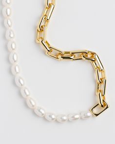 Handmade Necklace. Fresh-water pearls and 14K Gold-plated chain. Choker Length: 14" with 2" Adjustable Chain.Made in USA. Choker Handmade, Chain Choker, Beaded Choker, Handmade Necklace, Star Charms, Choker, Pearl Necklace, Made In Usa, Chain