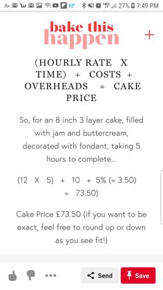 an advertisement for cake that is being advertised on the app store's mobile device