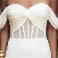 Gathered Off-Shoulder Chiffon Contrasts Beautifully With The Translucent, Exposed Boning Of Heather's Bodice, And Is Finished With A Slim Crepe Sheath Skirt. Madison James Bridal, Madison James, Sheath Skirt, Burmese, Bridal Gown, Bridal Gowns, Bodice, Off Shoulder, Wedding Dresses