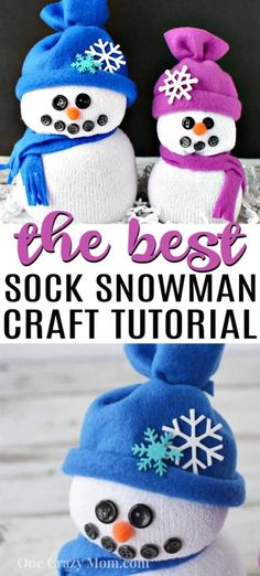 the best sock snowman craft for kids to make