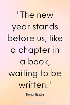 the new year stands before us, like a charter in a book, waiting to be written