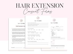 two hair extension forms with the text, how to use them? and an image of a