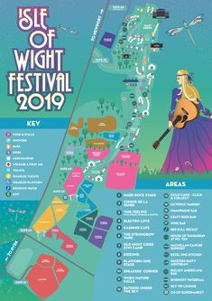 the map for the isle of whit festival