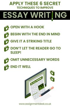 an image of the writing process with text on it and green lettering that reads, apply these