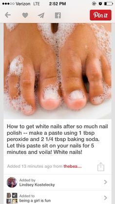 White nail recipe Airbrush Make Up, Baking Soda Shampoo, Diy Products, Beauty Diy, Beauty Remedies, Beauty Ideas, Health And Beauty Tips, Girl Stuff, Beauty Treatments