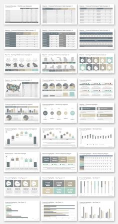 an info sheet with many different types of papers and numbers on it, all in one place