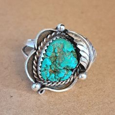 Vintage Navajo Signed Susie Benally Sterling Silver 925 Turquoise Ring Size 6.25 Was Cleaned From Tarnish. Some Tarnish Left. See Condition On Photos. Keeping In A Clean Smoke Free Home. Vintage Navajo Rings, Vintage Turquoise Ring Navajo, Nickel-free Sterling Silver Turquoise Ring, One-of-a-kind Silver Turquoise Ring In Sterling Silver, Nickel-free Blue Turquoise Ring In Sterling Silver, Navajo Jewelry, Vintage Navajo, Jewelry Vintage, Turquoise Jewelry