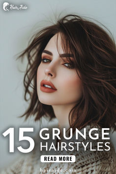 Grunge hair is back and better than ever—think disheveled, textured locks with a touch of rebellious spirit. Wavy Shaggy Hair, Shaggy Hair With Bangs, Wavy With Bangs