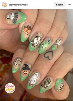 Short Fall Nails, Halloween Acrylic Nails, Fingernail Designs, October Nails, Seasonal Nails, Halloween Nail Designs