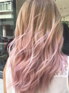 Pink Hair Tips, Pink Ombre Hair, Light Pink Hair, Pastel Pink Hair, Super Hair, Easy Hair, Long Hair Women, Hair Tutorials