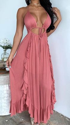 Fun Baking, Dresses Aesthetic, Dress Sleeve Styles, فستان سهرة, Aesthetic Summer, Classy Dress, Summer Dresses For Women, Cut Outs, Classy Outfits