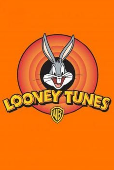 looney tunes logo on an orange background