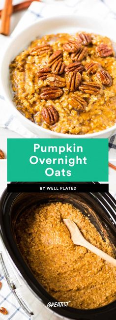 pumpkin overnight oats in a crock pot