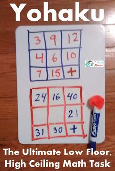 the ultimate low floor, high ceiling math task for kids to practice their numbers with yohaku