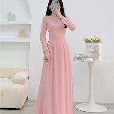 Very Elegant Design Ao Dai Plus Size, Fitted Modest Bottoms For Spring, Fitted Wide Hem Bottoms For Spring, Fitted Bottoms With Wide Hem For Spring, Turkey Shopping, Vietnam Dress, Ao Dai Vietnam, Vietnamese Traditional Dress, White Halter Dress