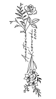 an ink drawing of flowers with chinese writing on the bottom and lower letters above them