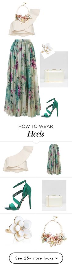 "floral skirt" by natalyag on Polyvore featuring Chicwish, Isabel Marant, Betsey Johnson, ASOS and Accessorize Clever Closet, Dress Polyvore, Outfit Casual, Outfits Casuales, Isabel Marant, Statement Jewelry, Classy Outfits, Betsey Johnson