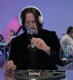 Keanu Reeves, Headphones, Wine, Tumblr