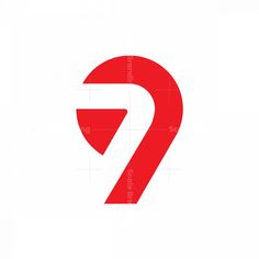 the number nine logo is red and white