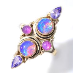 Radiant Rings, Alchemy Jewelry, Painted Pictures, Unicorn Ring, Dream Rings, Australian Opal Ring, Fire Opals Jewelry, Character Clothing, Extraordinary Jewelry