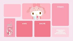 a pink menu with an animal holding a drink