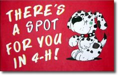 there's a spot for you in 4 - h with dalmatian on red background